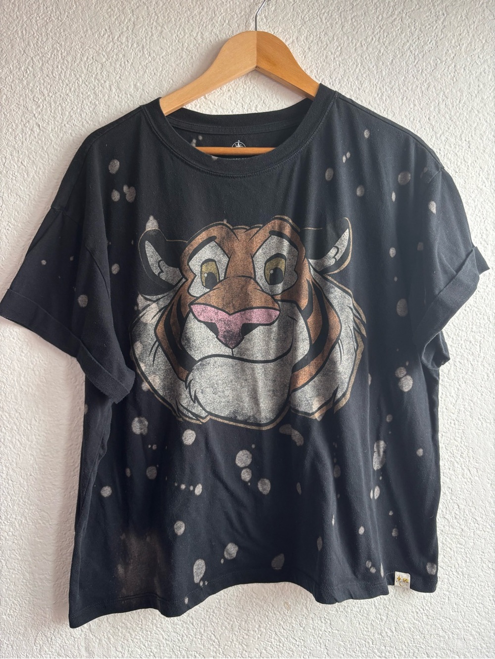 Disney Aladdin Rajah Tiger Grapic Tee Tie Dye Womens XL